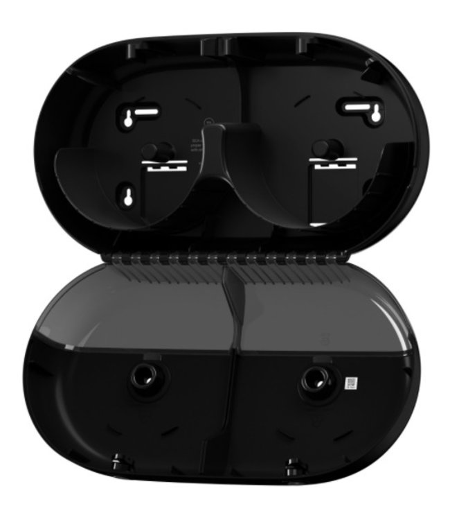 Tork SmartOne® Mini Twin Toiletpapier Dispenser Kunststof Elevation Zwart T9