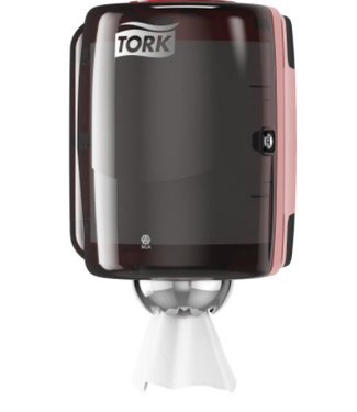 Tork Tork Centerfeed Poetspapier Dispenser Kunststof Zwart/Rood M2