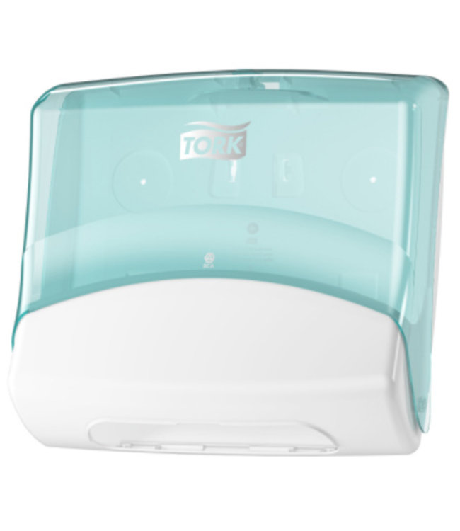 Tork Gevouwen Reinigingsdoek Dispenser Kunststof Wit/Turquoise W4