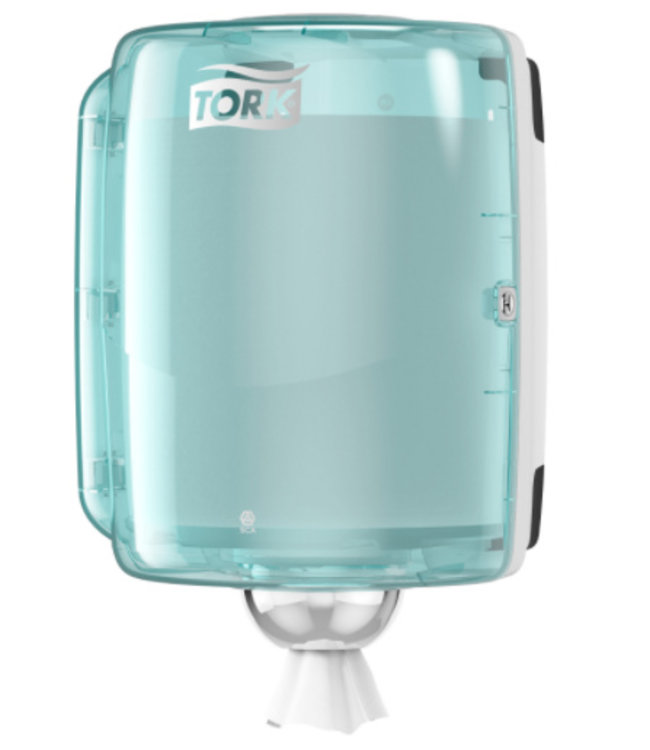 Tork Tork Combi Rol Poetspapier Dispenser Kunststof Wit/Turquoise W2