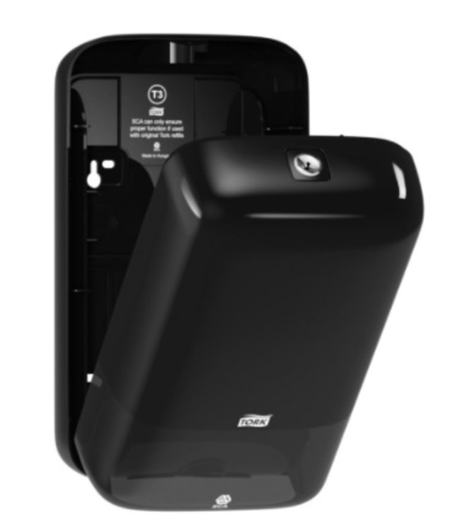 Tork Gevouwen Toiletpapier Dispenser Kunststof Zwart T3