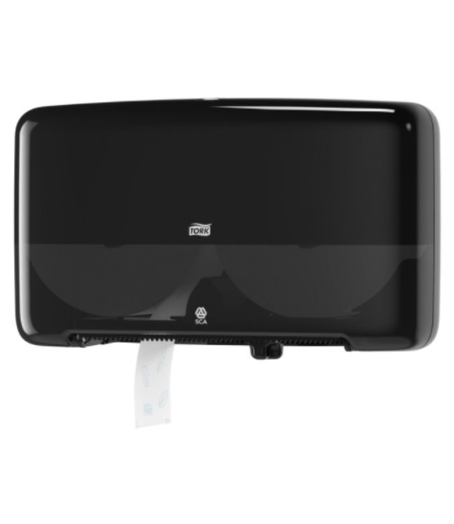 Tork Twin Mini Jumbo Toiletpapier Dispenser Kunststof Zwart T2