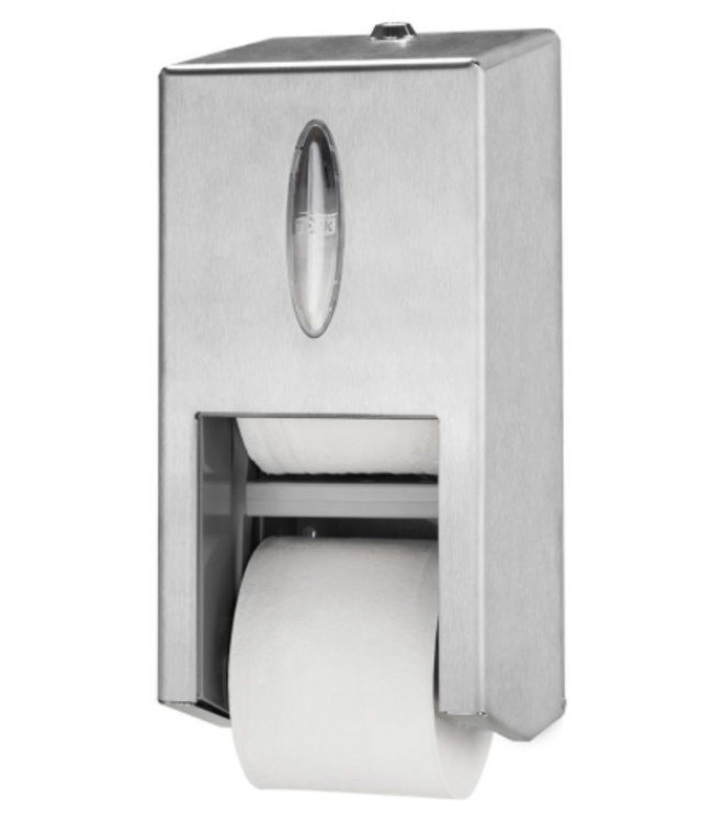Tork Twin Hulsloos Mid-size Toiletpapier Dispenser RVS T7