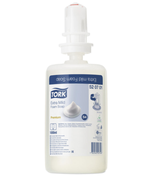 6x Tork Extra Mild Schuimzeep S4