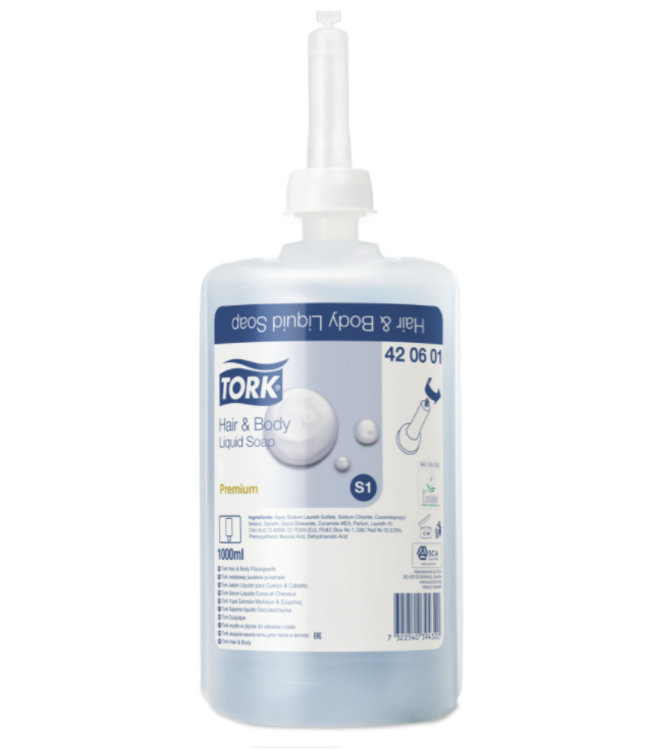 Tork 6x Tork Hair & Body Vloeibare Zeep S1 Premium