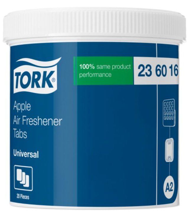 4x 20 Tork Luchtverfrisser Schijfjes met Appelgeur A2 Premium