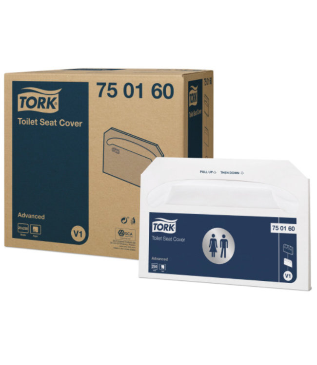 20x 250 Tork Toiletbril Afdekhoes Wit V1 Advanced