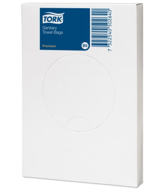 Tork 48x 25 Tork Hygiënezakjes Wit Plastic B5