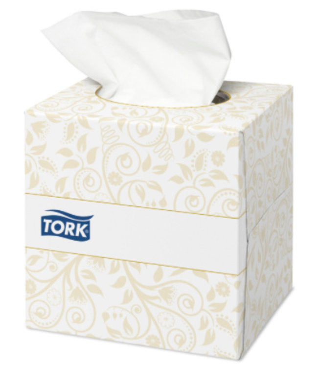 Tork Extra Zachte Facial Tissues 2-laags Wit Kubusdoos Premium
