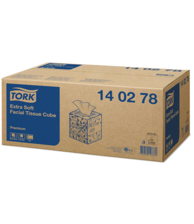 Tork Extra Zachte Facial Tissues 2-laags Wit Kubusdoos Premium