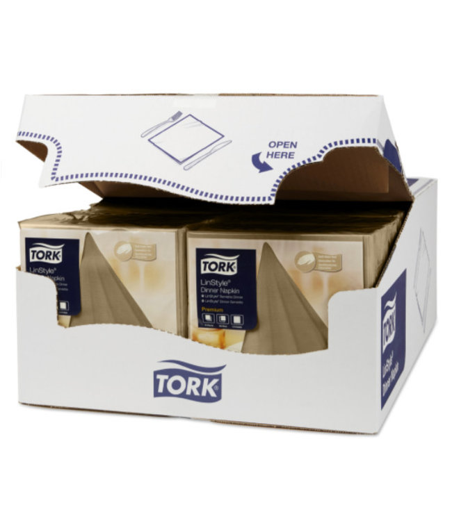 Tork LinStyle® servet 39x39cm 1/4-vouw biscuit 12x50
