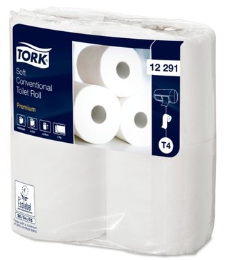Tork Tork Zacht Traditioneel Toiletpapier 2-laags Wit 198 Vel T4 Premium Tork Tork Zacht Traditioneel Toiletpapier 2-laags Wit 198 Vel T4 Premium