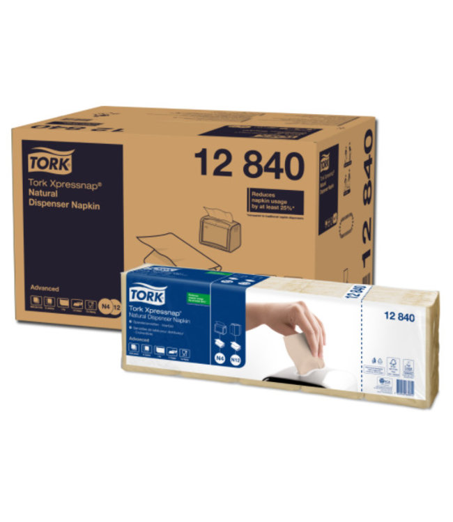 Tork Xpressnap® dispenserservet 21,6x33cm 1-laags 1/4-vouw Natural 5x225x8