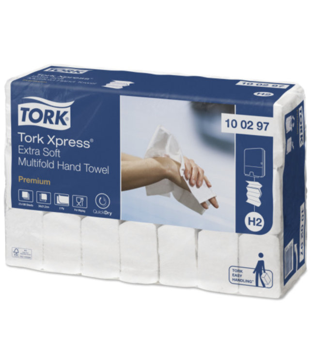 Tork Xpress® Extra Zachte Multifold Handdoek 2-laags XL Wit H2 Premium