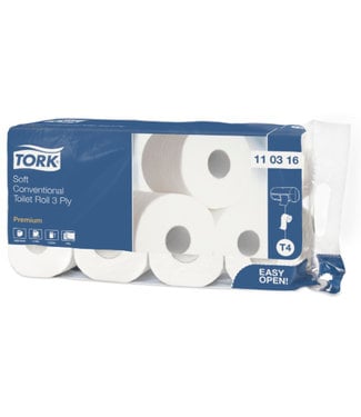 Tork Tork Traditioneel Toiletpapier 3-laags Wit 250 Vel T4 Premium