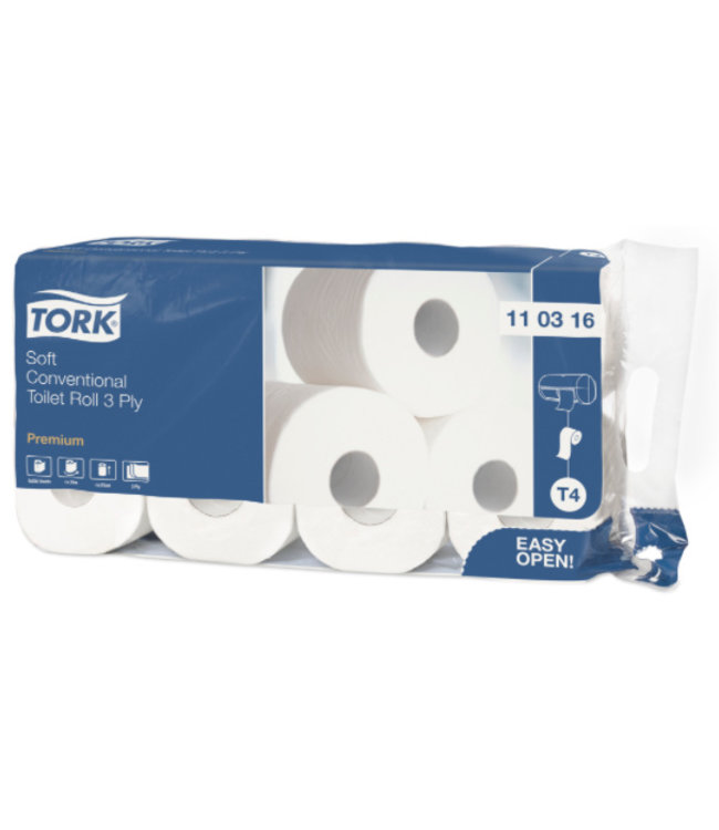 Tork Traditioneel Toiletpapier 3-laags Wit 250 Vel T4 Premium