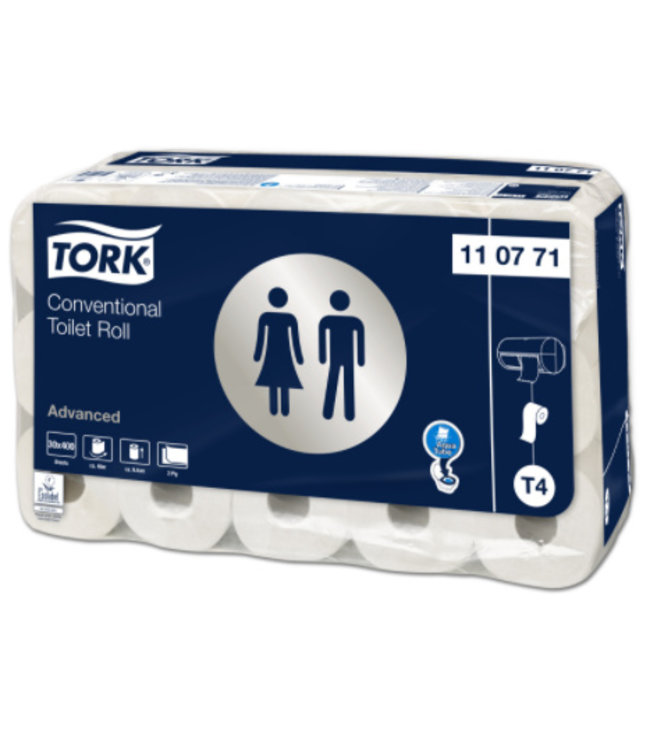 Tork Traditioneel Toiletpapier 2-laags Wit 400 Vel T4 Advanced