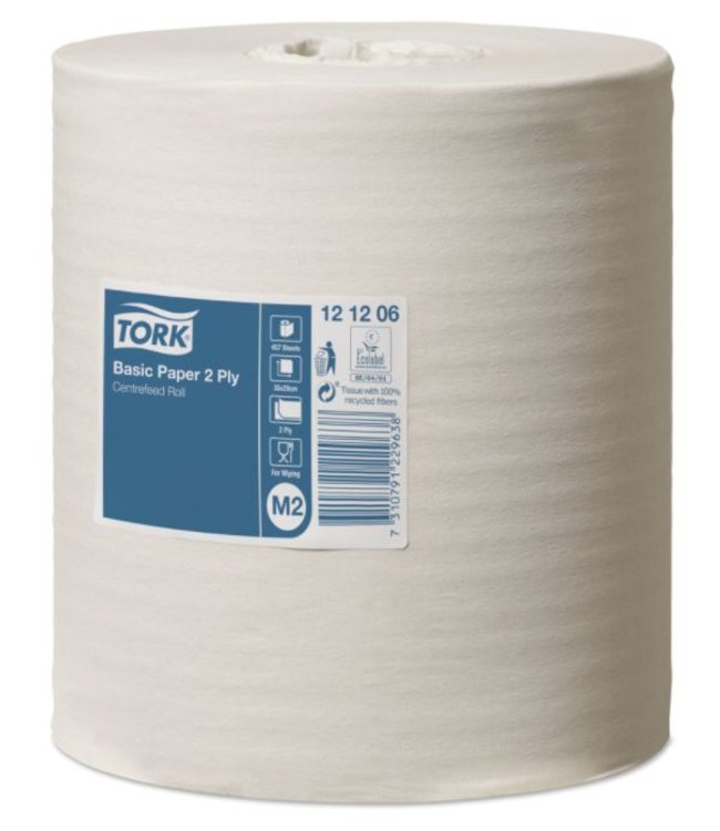 Tork Basic Centerfeed Poetspapier 2-laags M2