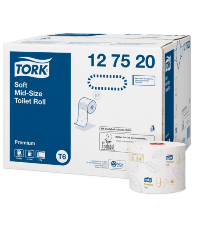 Tork Zacht Mid-size Toiletpapier 2-laags Wit T6 Premium