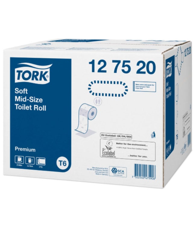 Tork Zacht Mid-size Toiletpapier 2-laags Wit T6 Premium