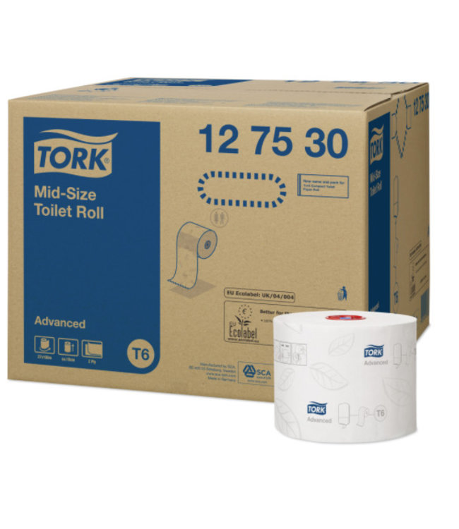 Tork Mid-size Toiletpapier 2-laags Wit T6 Advanced
