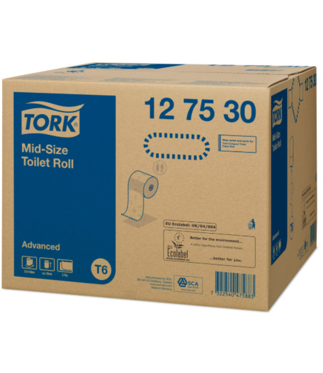 Tork Mid-size Toiletpapier 2-laags Wit T6 Advanced
