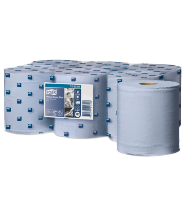 Tork Wiping Plus Centerfeed Poetspapier 2-laags Blauw M2