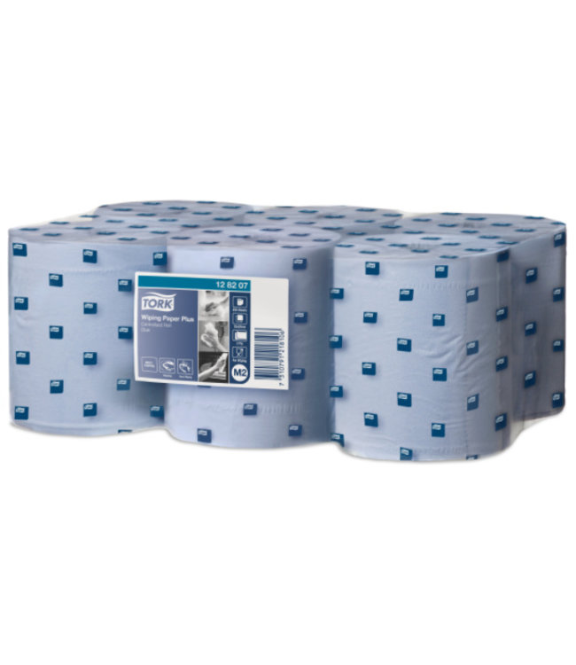 Tork Wiping Plus Centerfeed Poetspapier 2-laags Blauw M2