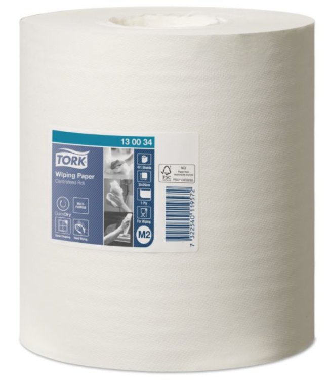 Tork Wiping Centerfeed Poetspapier 1-laags M2