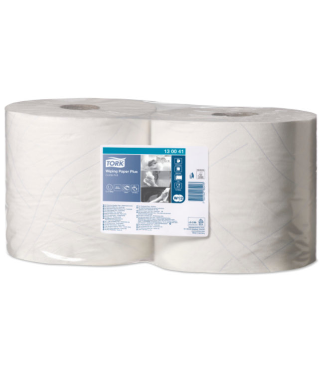 Tork Wiping Plus Combi Rol Poetspapier 2-laags wit W1+W2