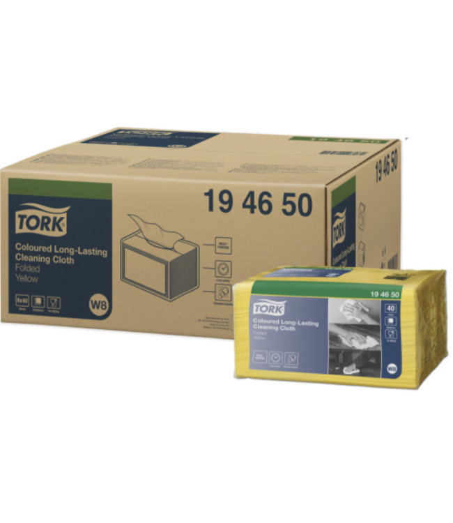 Tork Long Lasting Gevouwen Reinigingsdoek Geel W8