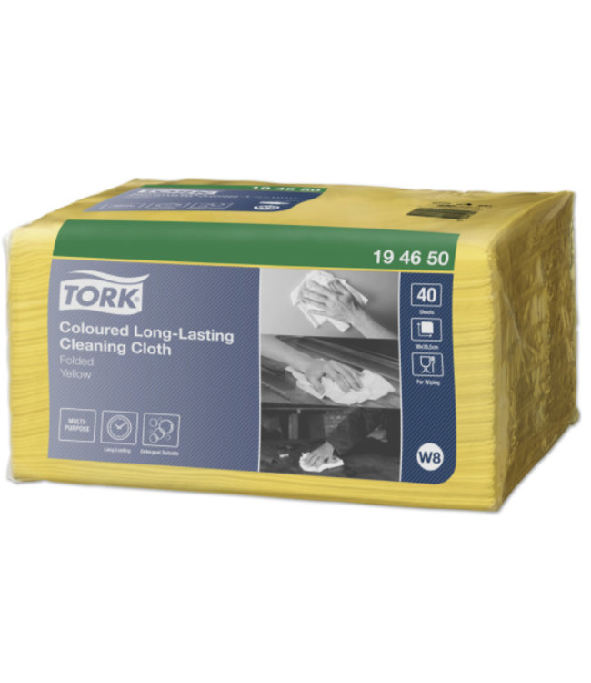 Tork Long Lasting Gevouwen Reinigingsdoek Geel W8