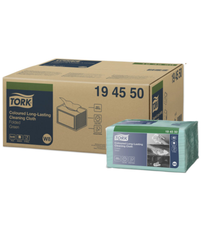 Tork Long Lasting Gevouwen Reinigingsdoek Groen W8