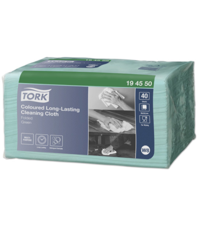 Tork Long Lasting Gevouwen Reinigingsdoek Groen W8
