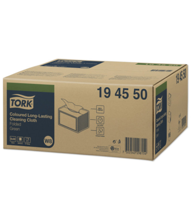 Tork Long Lasting Gevouwen Reinigingsdoek Groen W8