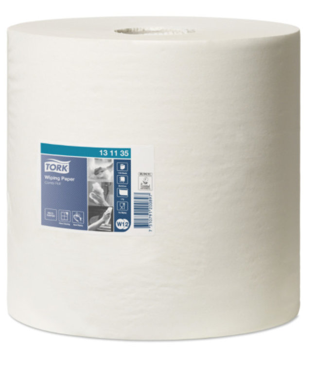 Tork Wiping Combi Rol Poetspapier 1-laags W1/W2