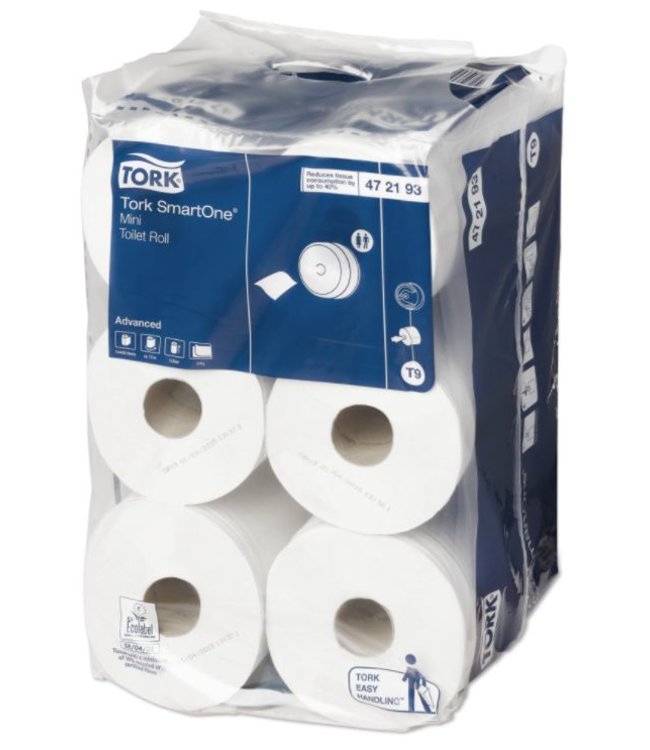 Tork SmartOne® Mini Toiletpapier 2-laags Wit T9 Advanced