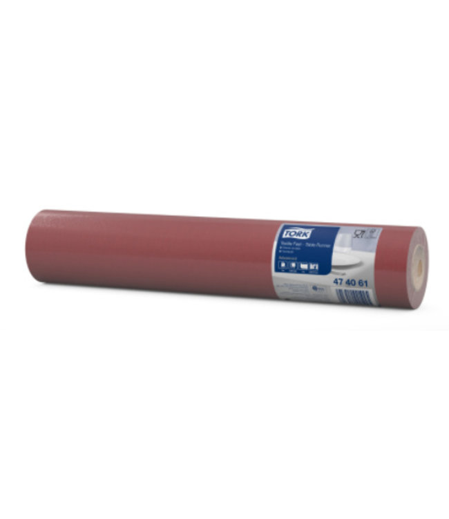 Tork textile feel tafelloper burgundy 0,4x12m x20 4r