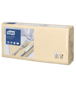 Tork Tork tissue servet 33x33cm 2-laags 1/4-vouw cream 10x200