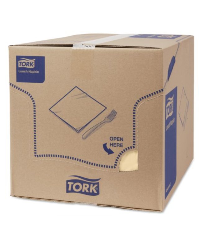 Tork tissue servet 33x33cm 2-laags 1/4-vouw cream 10x200