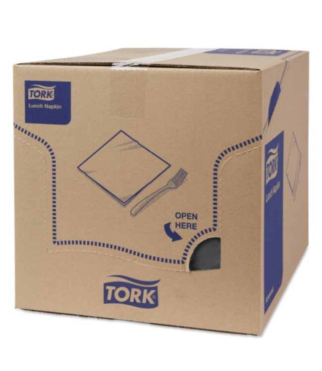 Tork tissue servet 33x33cm 2-laags 1/4-vouw zwart 10x200