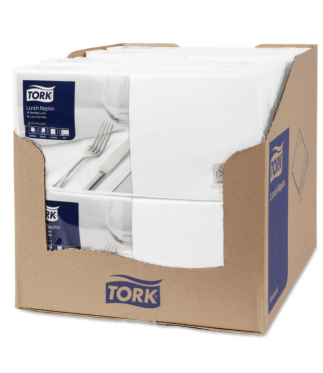 Tork tissue servet 33x33cm 2-laags 1/4-vouw wit 10x200