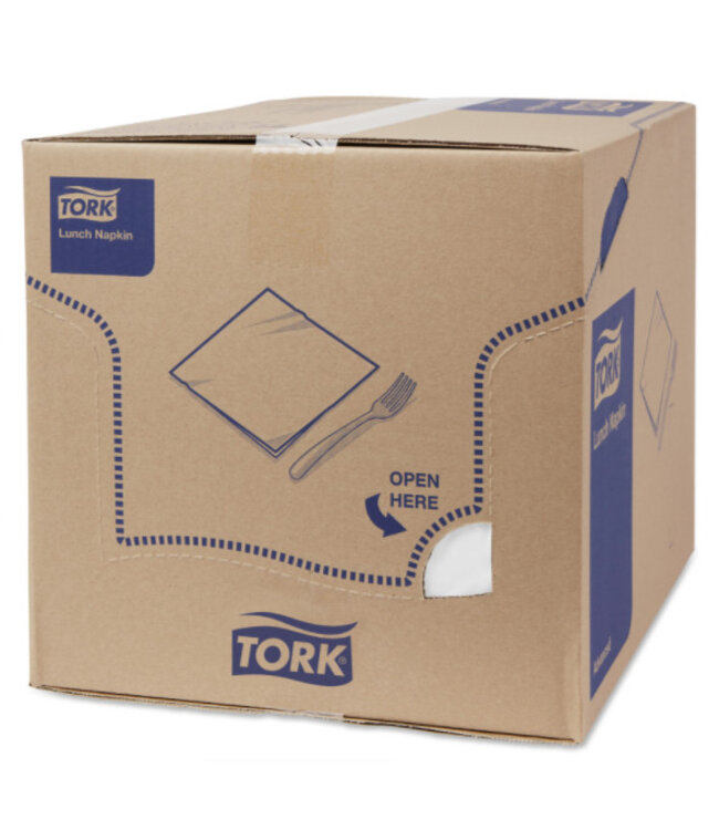 Tork tissue servet 33x33cm 2-laags 1/4-vouw wit 10x200
