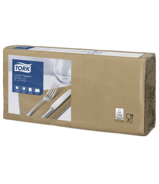 Tork Tork tissue servet 33x33cm 2-laags 1/4-vouw biscuit 10x200