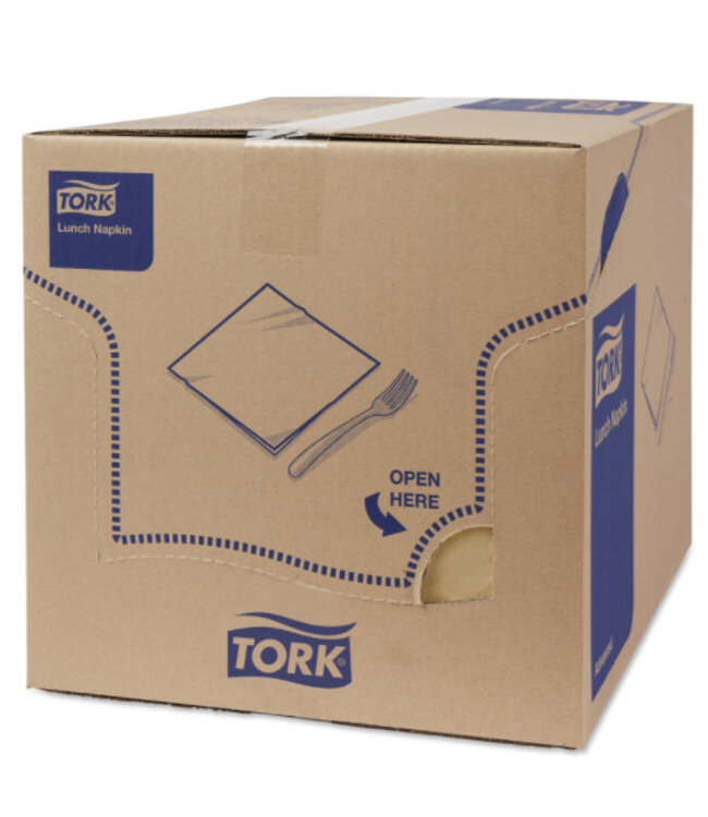 Tork tissue servet 33x33cm 2-laags 1/4-vouw biscuit 10x200
