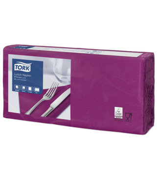 Tork Tork tissue servet 33x33cm 2-laags 1/4-vouw plum 10x200