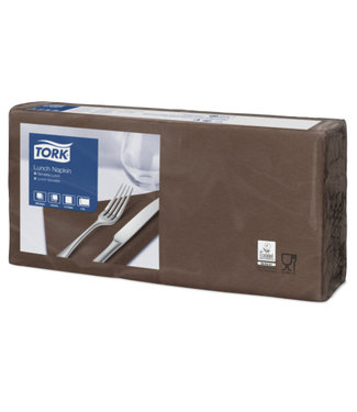 Tork Tork tissue servet 33x33cm 2-laags 1/4-vouw cocoa 10x200