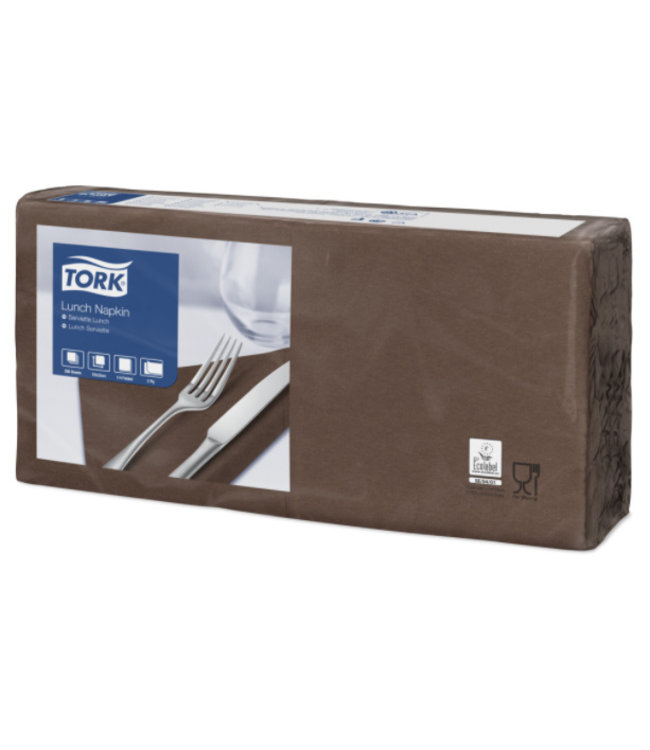 Tork tissue servet 33x33cm 2-laags 1/4-vouw cocoa 10x200