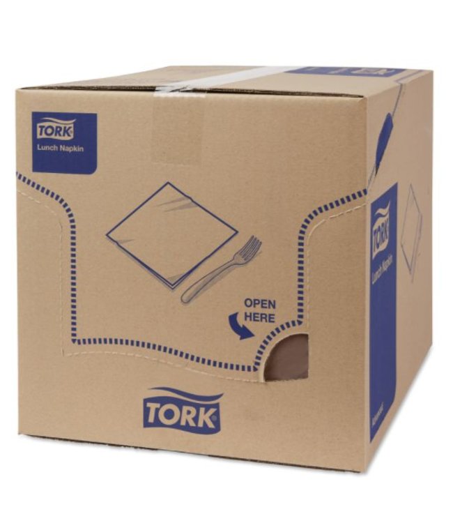 Tork tissue servet 33x33cm 2-laags 1/4-vouw cocoa 10x200