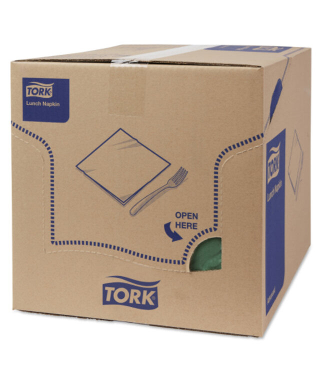 Tork tissue servet 33x33cm 2-laags 1/4-vouw mountain pine green 10x200